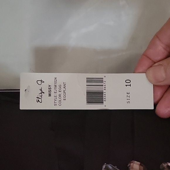 ELIZA J Purple Dress Cocktail Party Sleeveless Sheath 10 Designer Luxury wedding - Picture 5 of 8